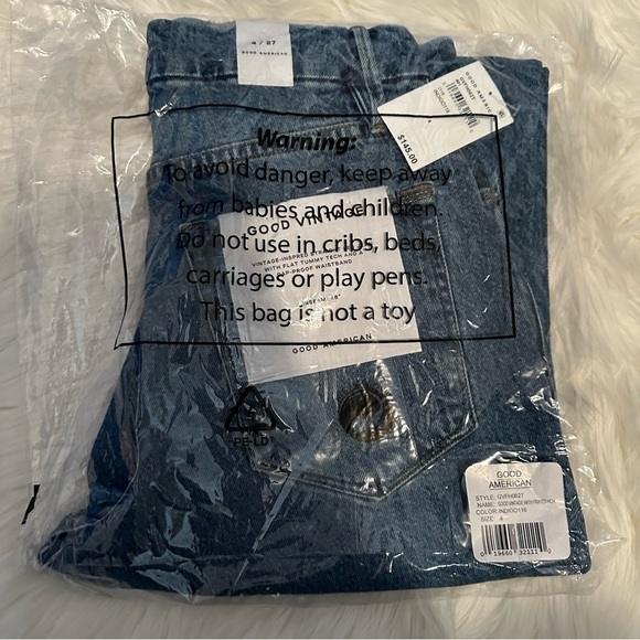 Good American Good Vintage With Frayed Hem Indigo Size 4 - Picture 4 of 14